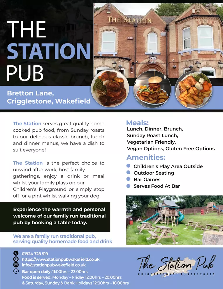 Contact The Station Pub Crigglestone Wakefield Homemade Food